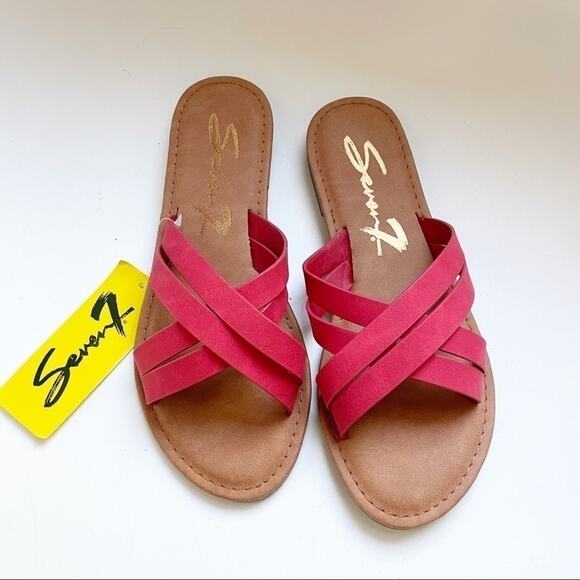 Seven7 Tia Sandal in Red Size 8 New in Box - Picture 1 of 7